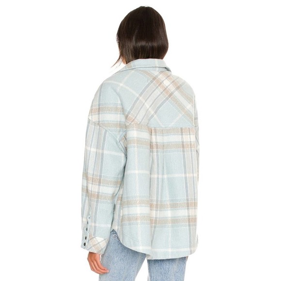 NWT Free People Cabin Cozy Plaid Heavyweight Button Down Jacket Shacket. Size XL - Picture 4 of 12